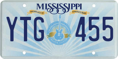 MS license plate YTG455
