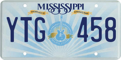 MS license plate YTG458