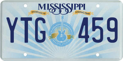 MS license plate YTG459