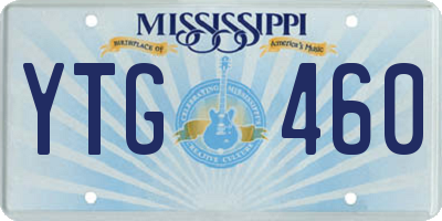 MS license plate YTG460