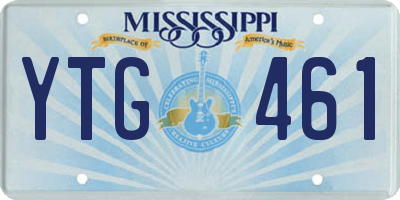 MS license plate YTG461