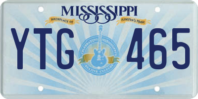 MS license plate YTG465