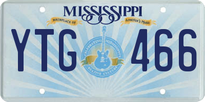 MS license plate YTG466
