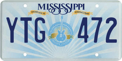 MS license plate YTG472