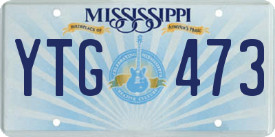 MS license plate YTG473