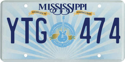 MS license plate YTG474