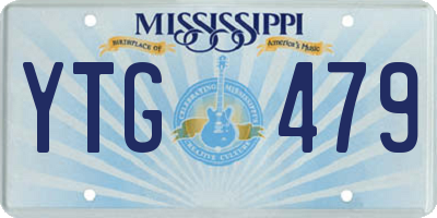 MS license plate YTG479