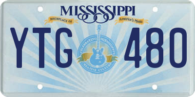 MS license plate YTG480