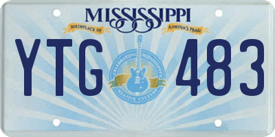 MS license plate YTG483