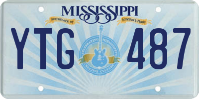 MS license plate YTG487