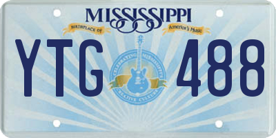 MS license plate YTG488