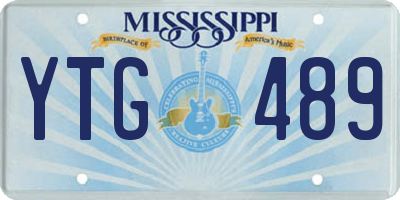 MS license plate YTG489