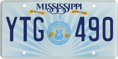 MS license plate YTG490
