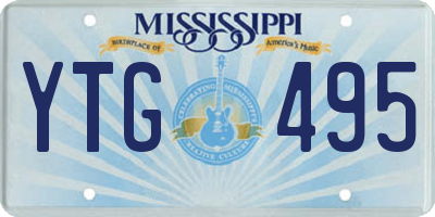 MS license plate YTG495