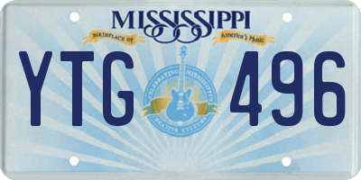 MS license plate YTG496