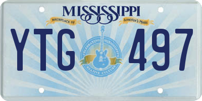 MS license plate YTG497
