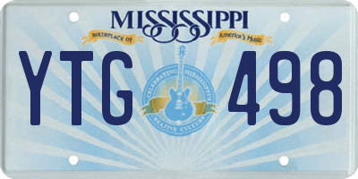 MS license plate YTG498