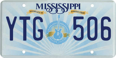 MS license plate YTG506