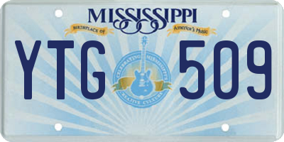 MS license plate YTG509