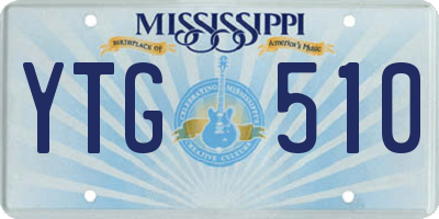 MS license plate YTG510