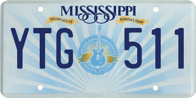 MS license plate YTG511