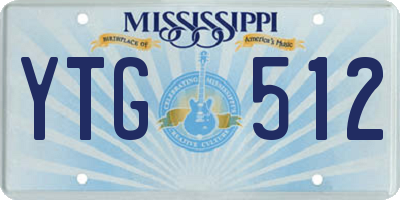 MS license plate YTG512