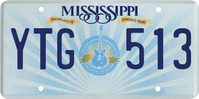 MS license plate YTG513