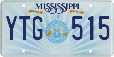 MS license plate YTG515