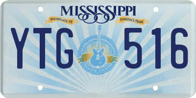 MS license plate YTG516
