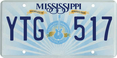 MS license plate YTG517