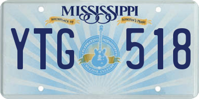MS license plate YTG518