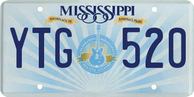 MS license plate YTG520