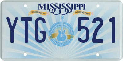 MS license plate YTG521
