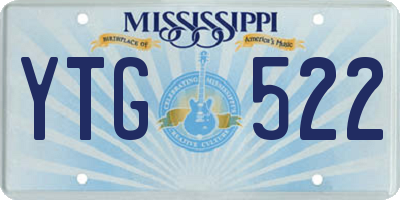 MS license plate YTG522
