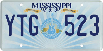 MS license plate YTG523