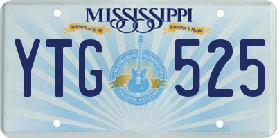 MS license plate YTG525