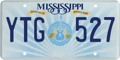 MS license plate YTG527