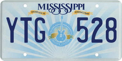MS license plate YTG528