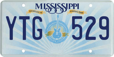 MS license plate YTG529