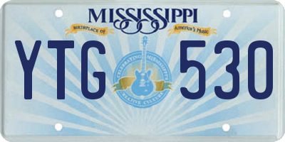 MS license plate YTG530
