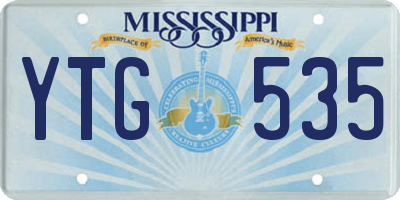 MS license plate YTG535