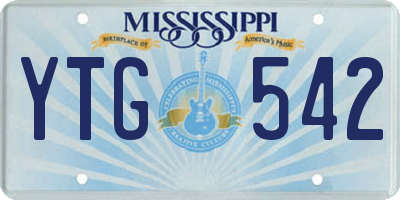 MS license plate YTG542