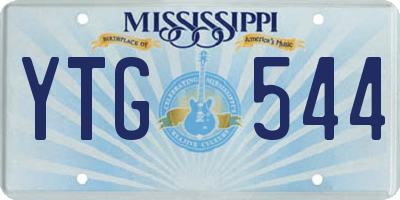 MS license plate YTG544