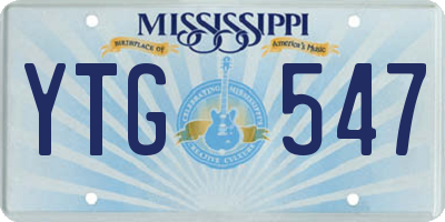 MS license plate YTG547