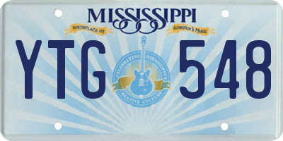 MS license plate YTG548