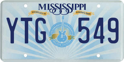 MS license plate YTG549