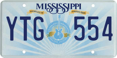 MS license plate YTG554