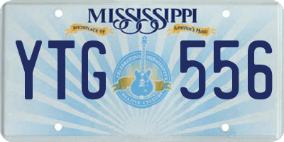 MS license plate YTG556