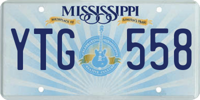 MS license plate YTG558