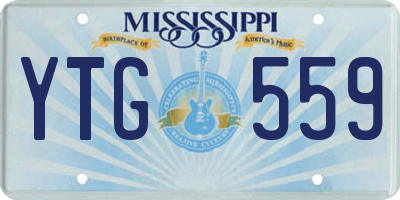 MS license plate YTG559